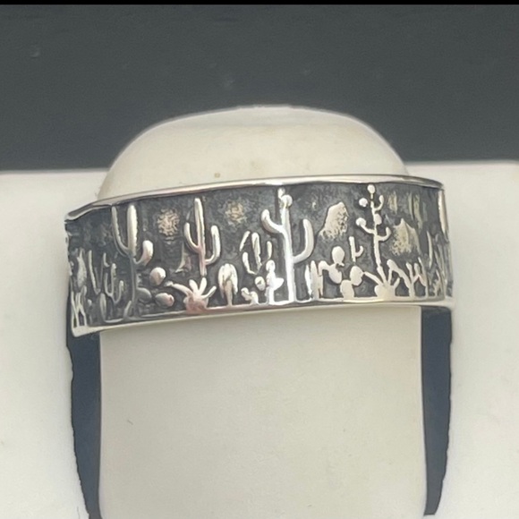 Sterling Silver .925 Cactus Ring - Picture 1 of 3